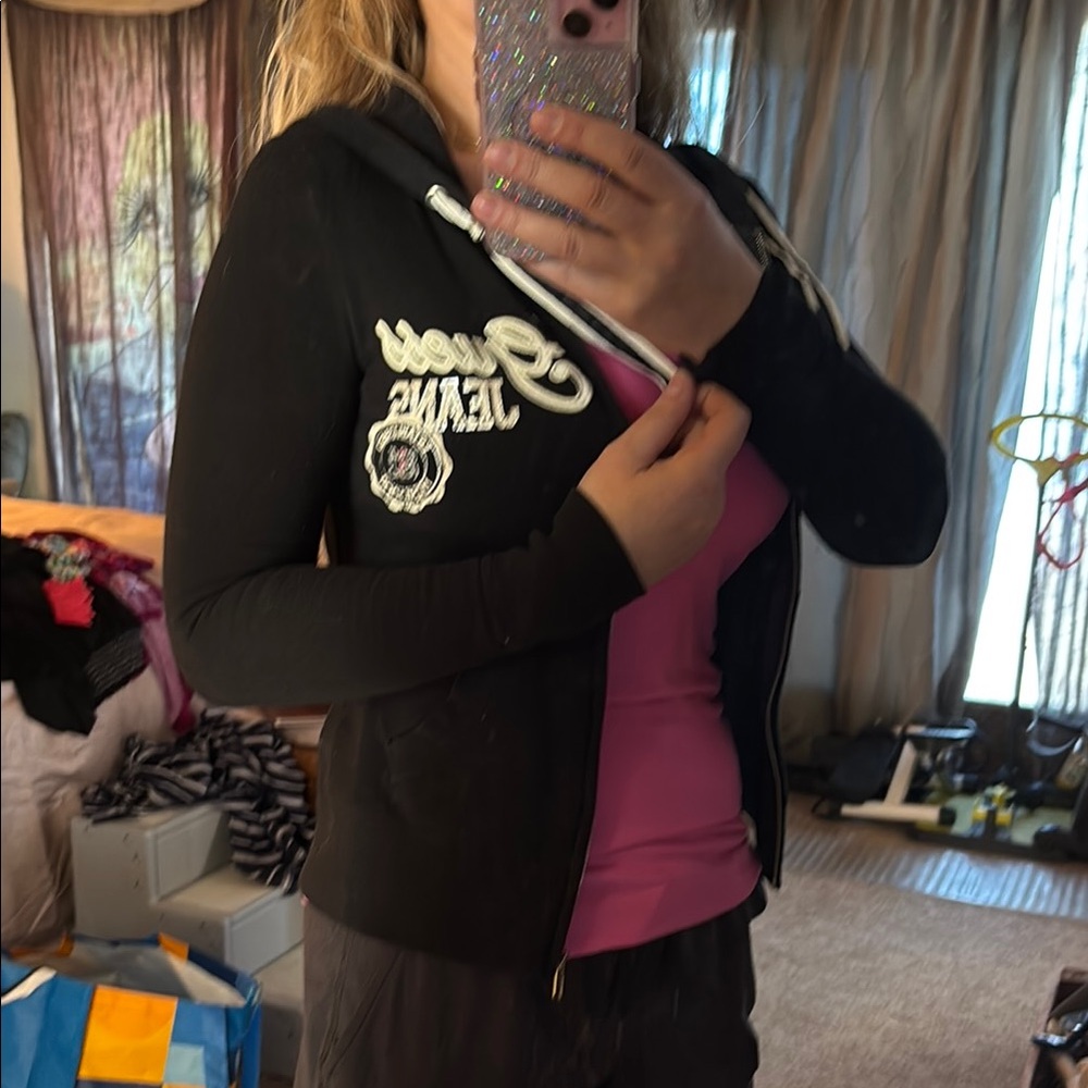 Superdry Black Zip-Up Hoodie